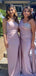 Unique Mermaid One Shoulder Sleeveless Rhinestone Cheap Popular Long Wedding Party Bridesmaid Dresses Online, CP207