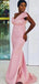 Sexy Pink Mermaid Sleeveless Cheap Popular Long Wedding Party Bridesmaid Dresses Online, CP208