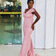 Sexy Pink Mermaid Sleeveless Cheap Popular Long Wedding Party Bridesmaid Dresses Online, CP208