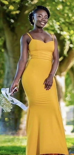 Simple Yellow Mermaid Spaghetti Straps V Neck Cheap Popular Long Wedding Party Bridesmaid Dresses Online, CP219