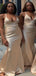 Sexy Mermaid Spaghetti Straps V Neck Sleeveless Cheap Popular Long Wedding Party Bridesmaid Dresses Online, CP242