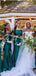 Charming Green Mermaid Off Shoulder Cheap Popular Long Wedding Party Bridesmaid Dresses Online, CP254