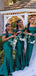 Charming Green Mermaid Off Shoulder Cheap Popular Long Wedding Party Bridesmaid Dresses Online, CP254