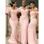 Charming Mermaid Sweetheart Off Shoulder Cheap Popular Long Wedding Party Bridesmaid Dresses Online, CP258