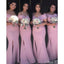 Elegant Mermaid Sweetheart Off Shoulder Sleeveless Side Slit Cheap Popular Long Wedding Party Bridesmaid Dresses Online, CP275