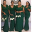 Unique Emerald Mermaid Sweetheart Sleeveless Cheap Popular Long Wedding Party Bridesmaid Dresses Online, CP287