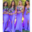 Sexy Lavender Mermaid Spaghetti Straps Sleeveless Side Slit Cheap Popular Long Wedding Party Bridesmaid Dresses Online, CP297