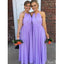 Elegant Purple Halter Sleeveless Cheap Popular Long Wedding Party Bridesmaid Dresses Online, CP299