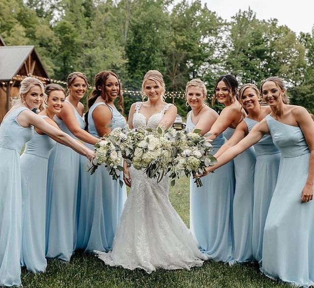 Unique Blue One Shoulder Sleeveless Cheap Popular Long Wedding Party Bridesmaid Dresses Online, CP302