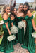 Charming Emerald Green Off Shoulder Sweetheart Cheap Popular Long Wedding Party Bridesmaid Dresses Online, CP327