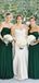 Simple Emerald Green Sweetheart Sleeveless Cheap Popular Long Wedding Party Bridesmaid Dresses Online, CP328