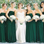 Simple Emerald Green Sweetheart Sleeveless Cheap Popular Long Wedding Party Bridesmaid Dresses Online, CP328