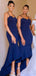 Sexy Blue Mermaid Spaghetti Straps Sweetheart Sleeveless Cheap Popular Long Wedding Party Bridesmaid Dresses Online, CP344