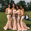 Spaghetti Strap Lace Top Mermaid Popular Cheap Long Wedding Party Bridesmaid Dresses Online,CP45