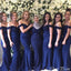 Sexy Royal Blue Off Shoulder Lace Popular Cheap Long Wedding Party Bridesmaid Dresses Online,CP46