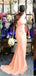 Unique Pink Mermaid One Shoulder Popular Cheap Long Wedding Party Bridesmaid Dresses Online,CP51