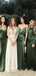 Mismatched Emerald Green Mermaid Popular Cheap Long Wedding Party Bridesmaid Dresses Online,CP64