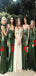 Mismatched Emerald Green Mermaid Popular Cheap Long Wedding Party Bridesmaid Dresses Online,CP64