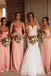 Simple Mermaid Spaghetti Straps Popular Cheap Long Wedding Party Bridesmaid Dresses Online,CP65