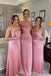 Simple Mermaid Spaghetti Straps Popular Cheap Long Wedding Party Bridesmaid Dresses Online,CP65