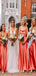 Simple Mermaid Spaghetti Straps Popular Cheap Long Wedding Party Bridesmaid Dresses Online,CP65