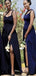 Unique Side Slit Popular Cheap Long Wedding Party Bridesmaid Dresses Online,CP74