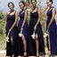 Unique Side Slit Popular Cheap Long Wedding Party Bridesmaid Dresses Online,CP74