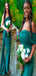 Unique Emerald Green Mermaid Popular Cheap Long Wedding Party Bridesmaid Dresses Online, CP84