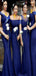 Mismatched Royal Blue Mermaid Popular Cheap Long Wedding Party Bridesmaid Dresses Online, CP85