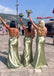 Popular Green Spaghetti Straps Side Slit Sexy Mermaid Cheap Long Bridesmaid Dresses,CP06