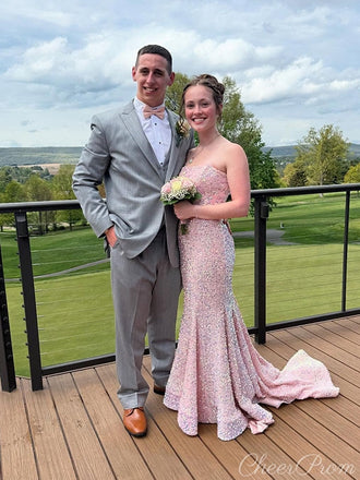 Gorgeous Pink Sweetheart Mermaid Long Prom Dress Ideas, Evening Party Dresses , FM642