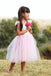 Cute Pink Spaghetti Straps Square Sequin Tulle Long Cheap Flower Girl Dresses, CPF12