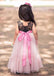 Simple Tulle Round Neck Sleeveless Applique Long Cheap Flower Girl Dresses, CPF23