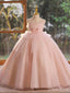 Elegant Ball Gown Sweetheart Sleeveless Ruffle Long Cheap Flower Girl Dresses, CPF34