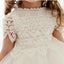 Cute Round The Neck Cap Shoulder Applique Cheap Flower Girl Dresses, Princess Dresses CPF61