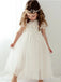 Cute Round The Neck Cap Shoulder Applique Cheap Flower Girl Dresses, Princess Dresses CPF61