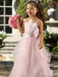 Lovely Spaghetti Straps Square Sleeveless Sequin Cheap Flower Girl Dresses, Princess Dresses CPF67