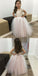 Simple Cap Shoulder Round Neck Sleeveless Applique Cheap Flower Girl Dresses, Princess Dresses CPF68