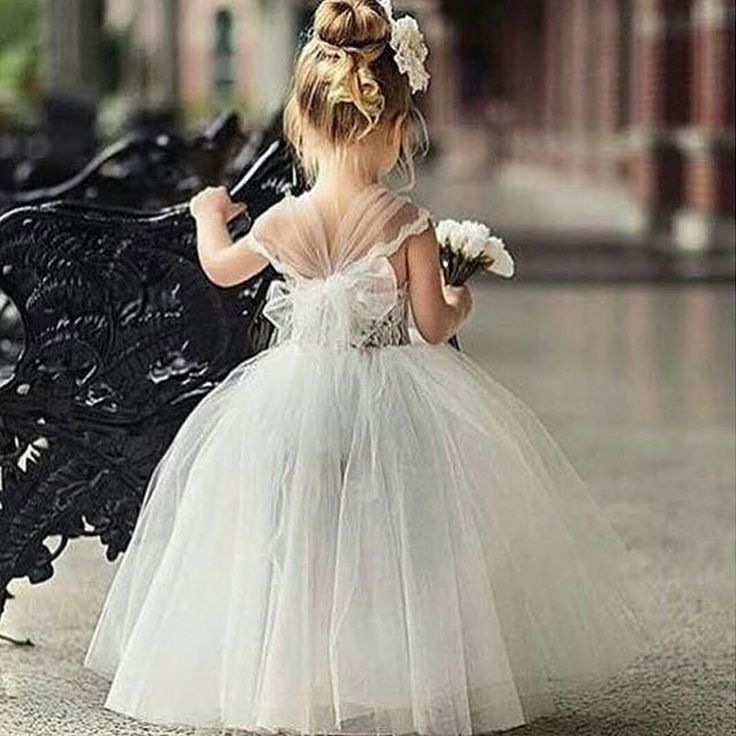 Cute Cap Shoulder Square Sleeveless Lace Cheap Flower Girl Dresses, Princess Dresses CPF71