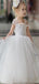 Cute Cap Shoulder Square Sleeveless Lace Cheap Flower Girl Dresses, Princess Dresses CPF71