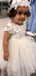 Cute Ball Gown Round The Neck Cap Shoulder Applique Cheap Flower Girl Dresses, Princess Dresses CPF90