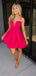 Sexy Spaghetti Straps V Neck Sleeveless Popular Short Homecoming Prom Dress, CPH99