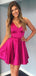 Sexy Spaghetti Straps V Neck Sleeveless Popular Short Homecoming Prom Dress, CPH105