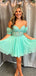 Gorgeous Green Sweetheart Sleeveless Applique Popular Short Homecoming Prom Dress, CPH107