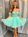 Gorgeous Green Sweetheart Sleeveless Applique Popular Short Homecoming Prom Dress, CPH107