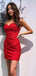 Sexy Red Mermaid Sweetheart Sleeveless Lace Up Applique Popular Short Homecoming Prom Dress, CPH121