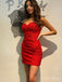 Sexy Red Mermaid Sweetheart Sleeveless Lace Up Applique Popular Short Homecoming Prom Dress, CPH121