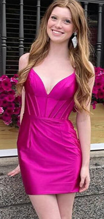 Sexy Mermaid Spaghetti Straps V Neck Sleeveless Popular Short Homecoming Prom Dress, CPH126