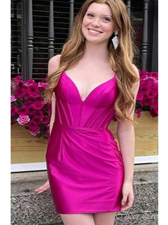 Sexy Mermaid Spaghetti Straps V Neck Sleeveless Popular Short Homecoming Prom Dress, CPH126