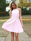 Elegant Pink Halter Sleeveless Backless Popular Short Homecoming Prom Dress, CPH13